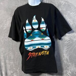 Pro Athletic T-Shirt Men's XL Black Bear Paw Strength Graphic Vintage 90s